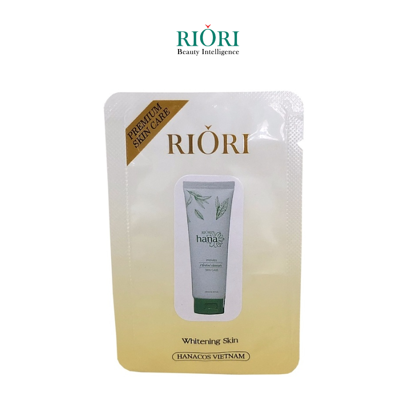 Sữa Rửa Mặt Thảo Dược pH 5.5 Làm Sạch Sâu Kiềm Dầu Ngừa Mụn RIORI HANA HERBAL CLEANSER 1.5g