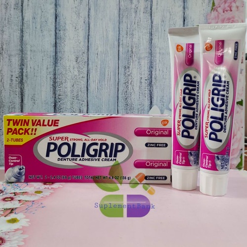 Keo dán hàm răng giả Super Poligrip Original 68/ Mỹ