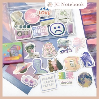Hộp 40-46 Sticker Trang Trí Sổ Dễ Thương | Hình Dán Aesthetic Trang Trí Bullet Journal