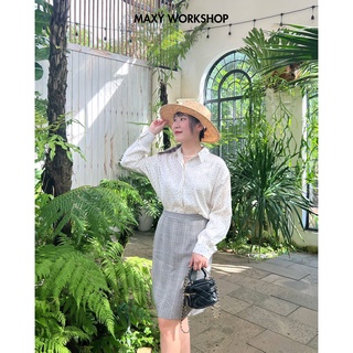 Áo sơ mi nữ chấm bi phi lụa Polka Silk Shirt Maxy Workshop
