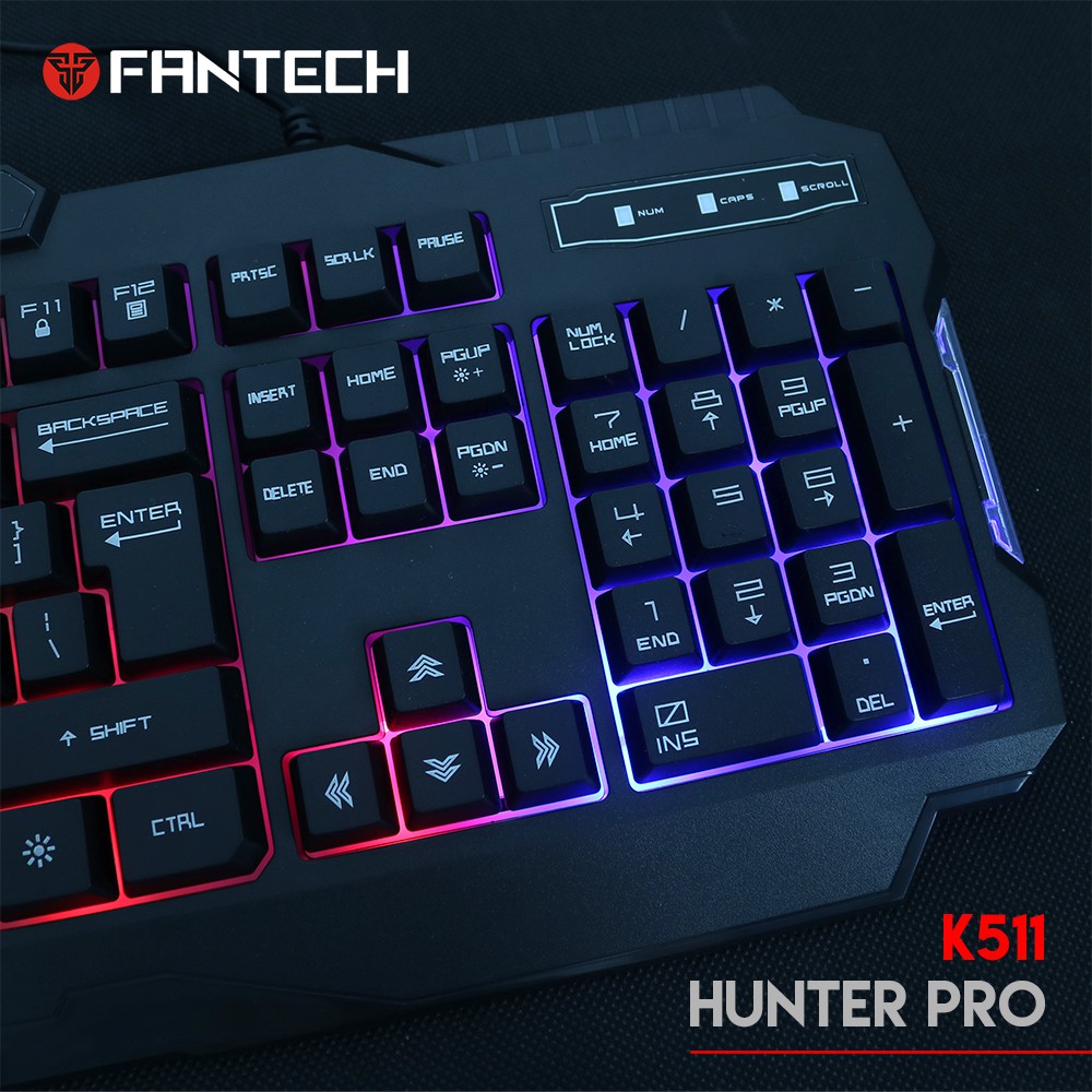 [Mã SKAMSALE03 giảm 10% đơn 200k] Bàn phím gaming Fantech K511 HUNTER PRO LED RGB Full size