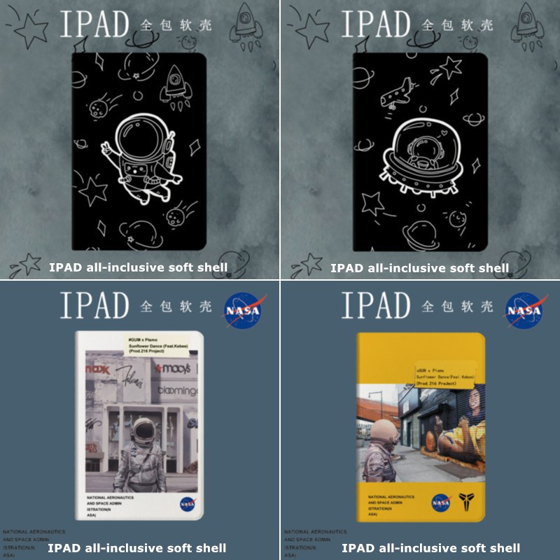 Bao Da Họa Tiết Phi Hành Gia Cho Apple Ipad Air Pro 9.7 10.5 11 10.2 "Inch Mini 1 / 2 / 3 / 4 / 5