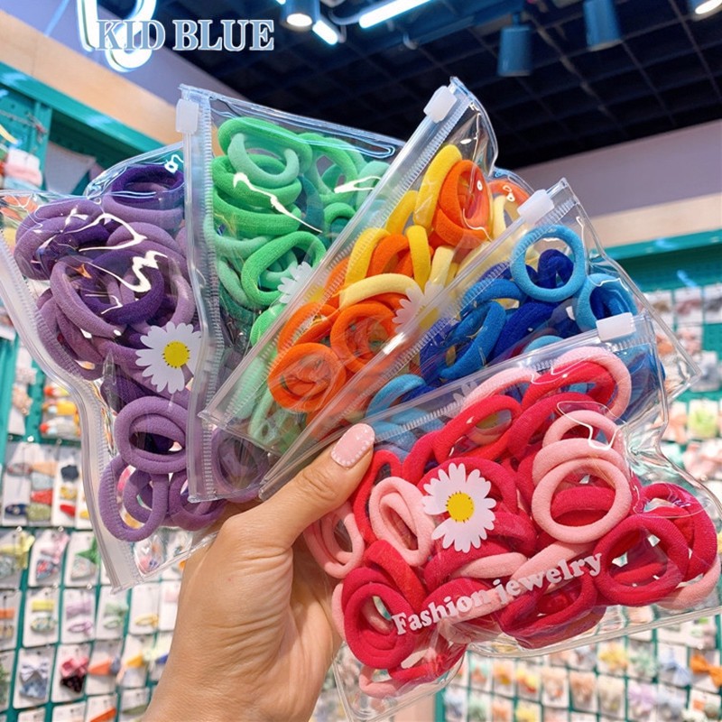 Dây Buộc Tóc Màu Macaron Xinh Xắn Cho Bé Gái