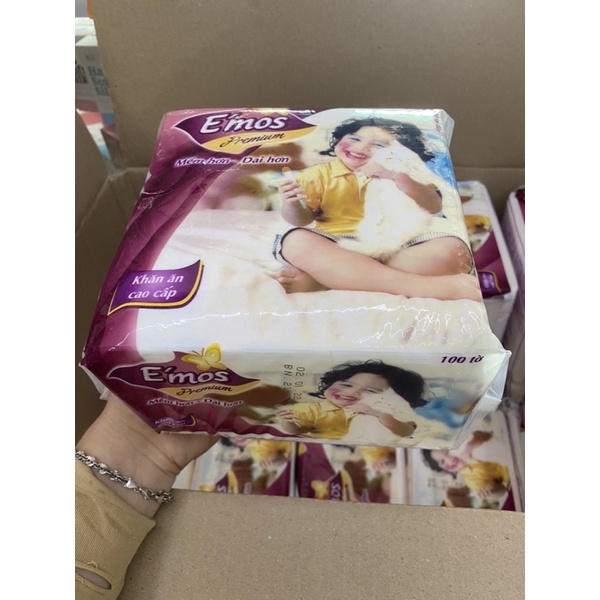 Khăn Giấy Vuông EMOS 100 tờ