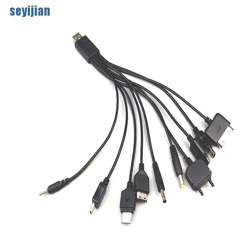 Dây Cáp Sạc USB Đa Năng 10 Trong 1 Cho Motorola Samsung LG