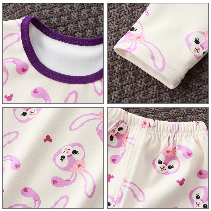 Bộ đồ mặc trong giữ ấm vải nhung IQ ANGEL in kỹ thuật số phong cách Đức thu đông mới