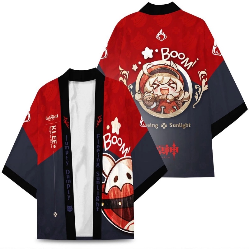 Áo Kimono hóa trang họa tiết 3D nhân vật trong game Genshin Impact Morax Zhong Li cho nam và nữ