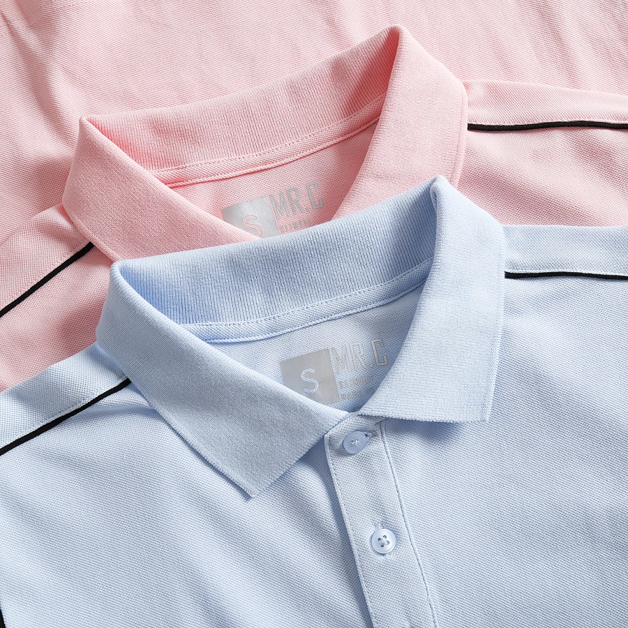 Áo thun Polo nam phối tay áo đen MRC 2106019 vải cá sấu Cotton cao cấp chuẩn form trẻ trung nổi bật - MENFIT