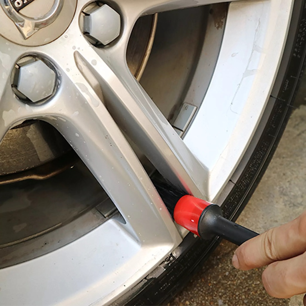 Bộ 5 Chổi Cọ Vệ Sinh Xe Ô Tô Đa Năng - Cọ Rửa Khoang Máy, Mâm Xe, Nội Thất