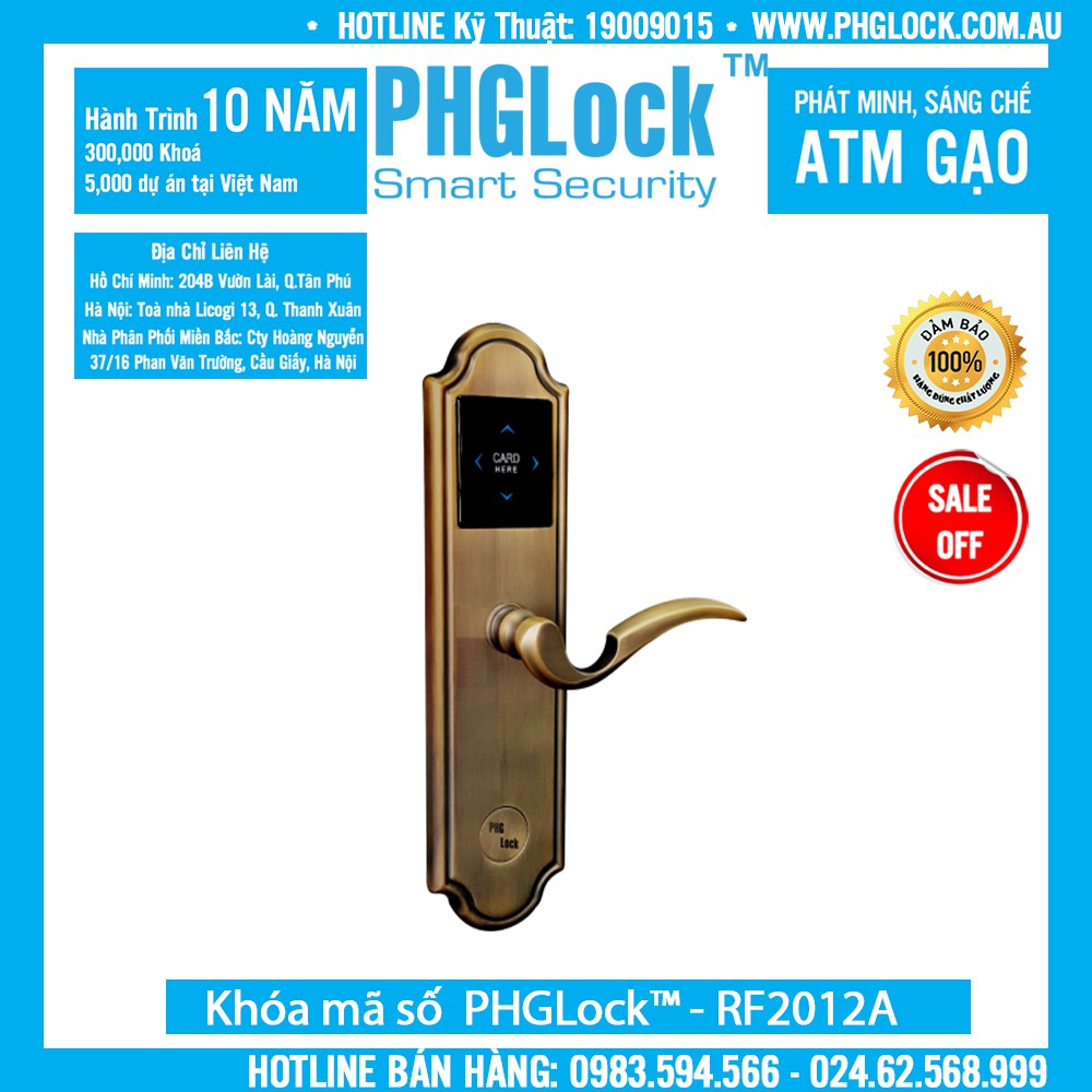 Khóa cửa điện tử PHGLock RF2012ZA