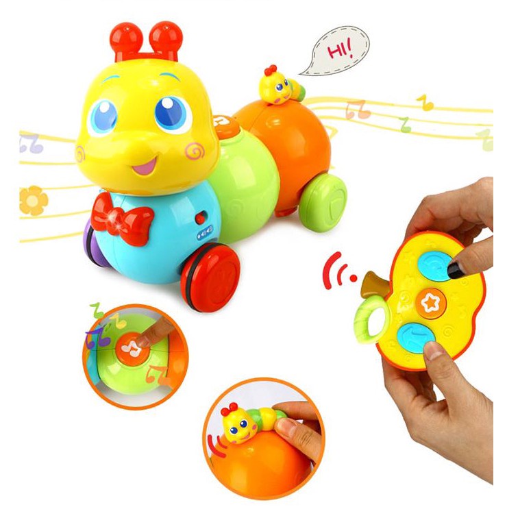 Xe ô tô đồ chơi điều khiển từ xa cho bé hình chú sâu  Winfun 1140 phát nhạc kích thích các giác quan phát triển