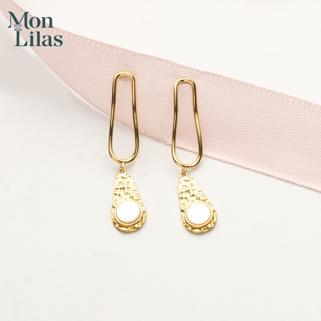 Khuyên Tai Bạc Mon Lilas Đính Đá Cá Tính Lazy K0320001