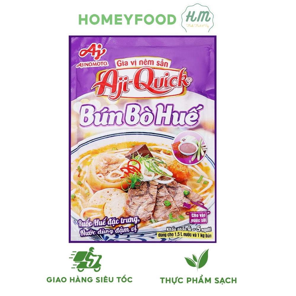 GIA VỊ NÊM SẴN BÚN BÒ HUẾ AJI-QUICK AJINOMOTO 59G - giao Hỏa Tốc