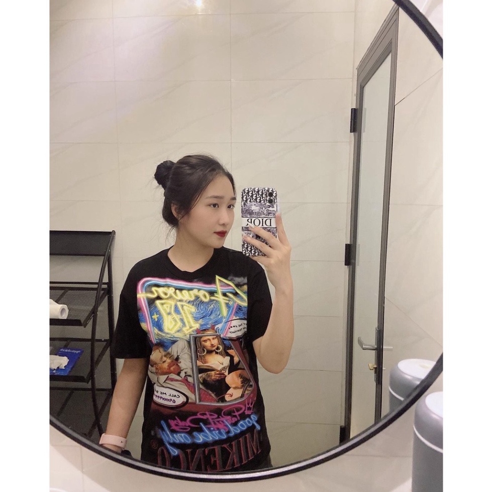 Áo MIKENCO Cao Cấp CHÍNH HÃNG nam nữ, Áo thun Mikenko tay lỡ in hình Vangogh 5D check app xịn, chất cotton mặc mát MK33