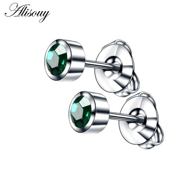 Khuyên Tai Kim Loại Không Gỉ Nhiều Màu Sắc Phong Cách Hipster