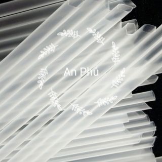 0.5kg Ống hút trân châu nhọn đen/trong/màu phi 12 trà sữa