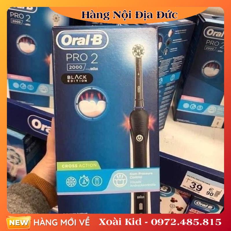 [Hàng chính hãng] Bàn chải điện ORAL-B BRAUN PRO2 2000 giúp trắng sạch răng