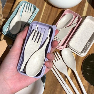 Set Muỗng Nĩa Nhựa Lúa Mạch