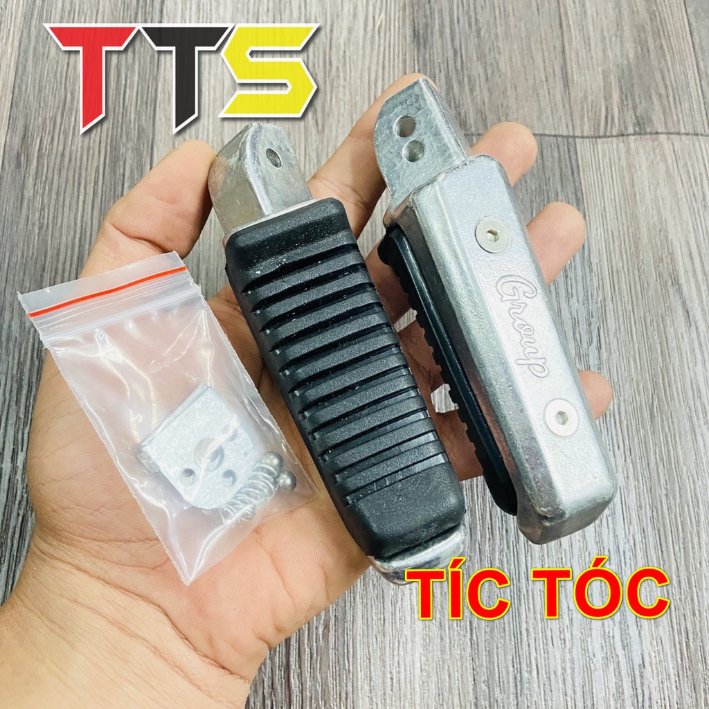 Gác chân sau Tíc Tóc lắp xe Wave, Dream, Vario, Future hàng thái gia công siêu đẹp