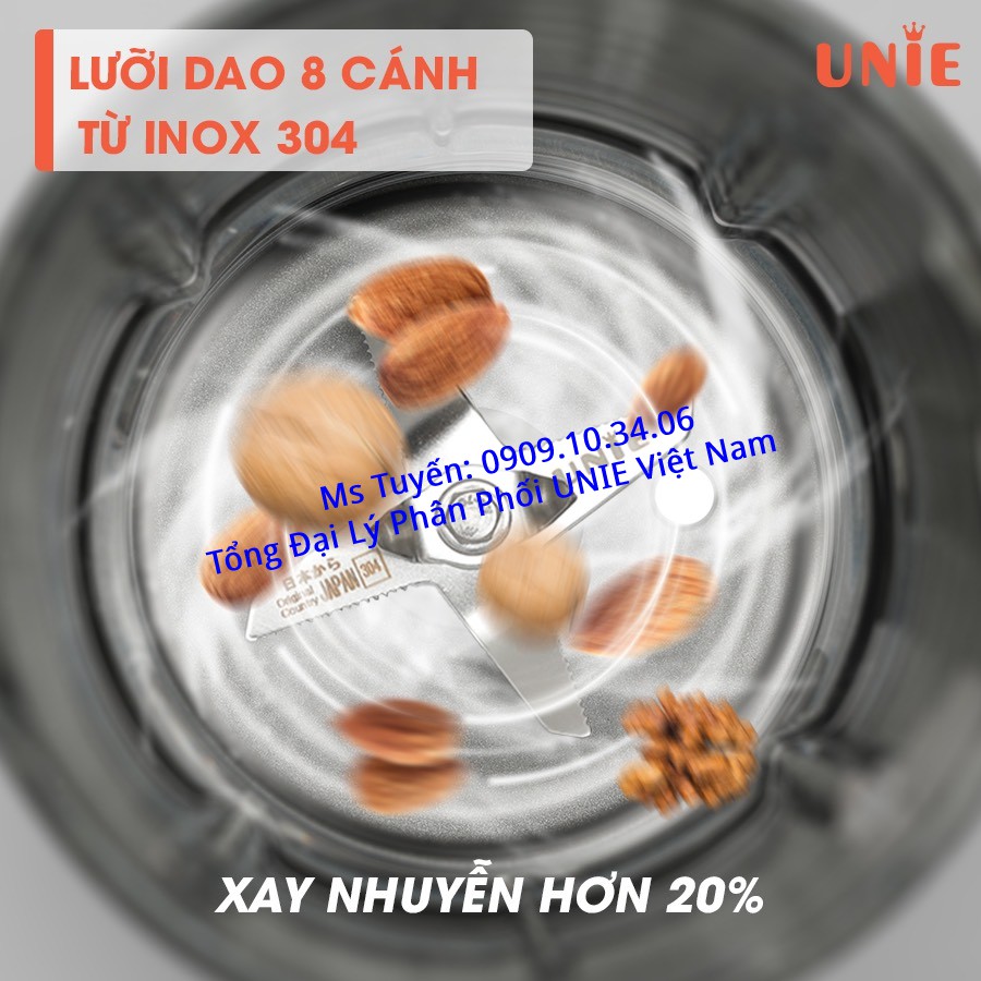 [Mã ELHA22 giảm 6% đơn 300K] [CHÍNH HÃNG] Máy Làm Sữa Hạt Unie V8S