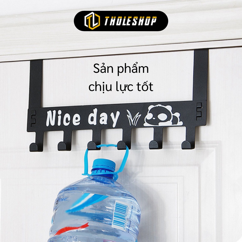 Móc Treo Quần Áo - Thanh Treo Đồ Gài Sau Cửa 6 Móc Nice Day, Tiết Kiệm Không Gian 9072