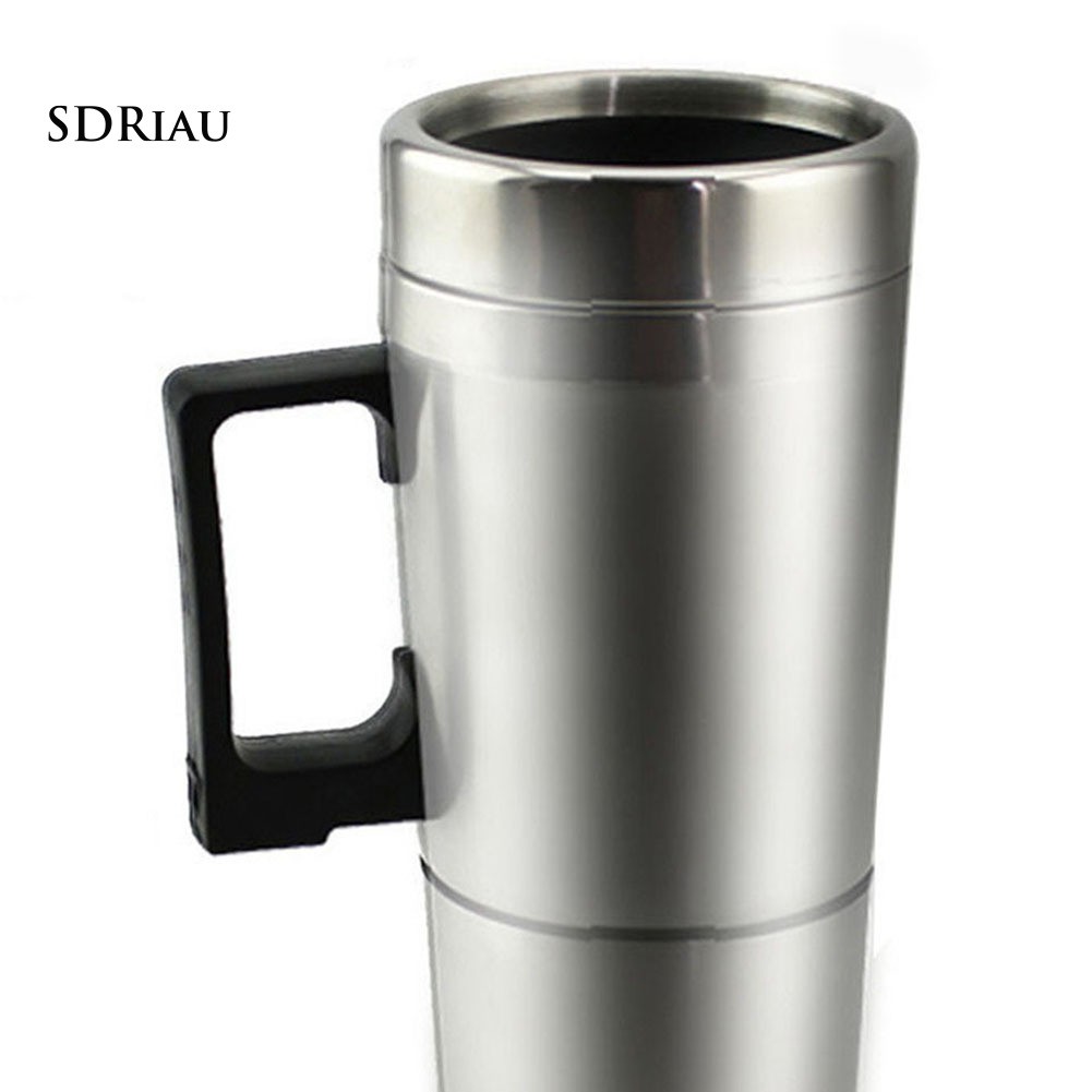 Cốc Đun Nước Bằng Thép Không Gỉ 12v / 24v 450ml Dành Cho Xe Hơi