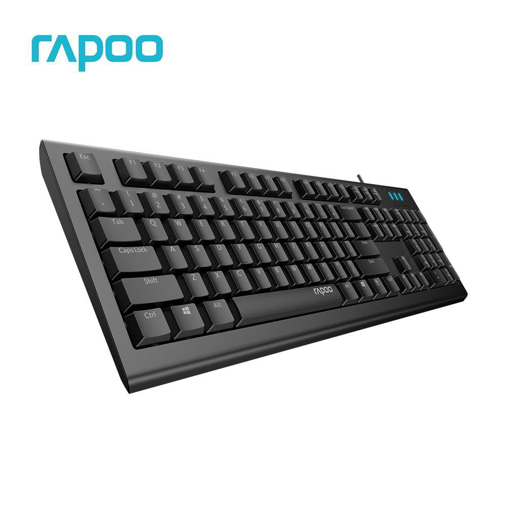 Bàn phím máy tính có dây Rapoo NK1800 màu đen USB siêu rẻ bảo hành 24 T - Hàng Chính Hãng