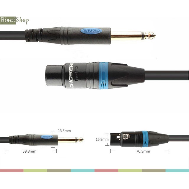 [Mã ELHACE giảm 4% đơn 300K] Cáp âm thanh XLR - 6.3mm Choseal Q801