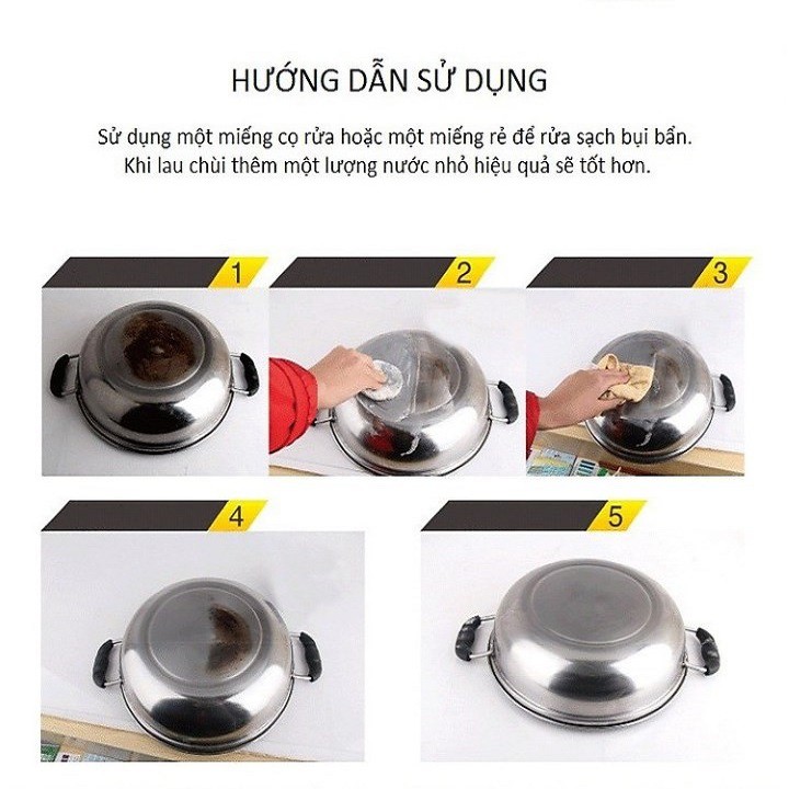 KEM TẨY TRẮNG VẾT CHÁY, Ố, GỈ SÉT TRÊN XOONG, NỒI CHẬU RỬA, BẾP GA ĐA NĂNG - OVEN COOKWARE CLEANER 500G