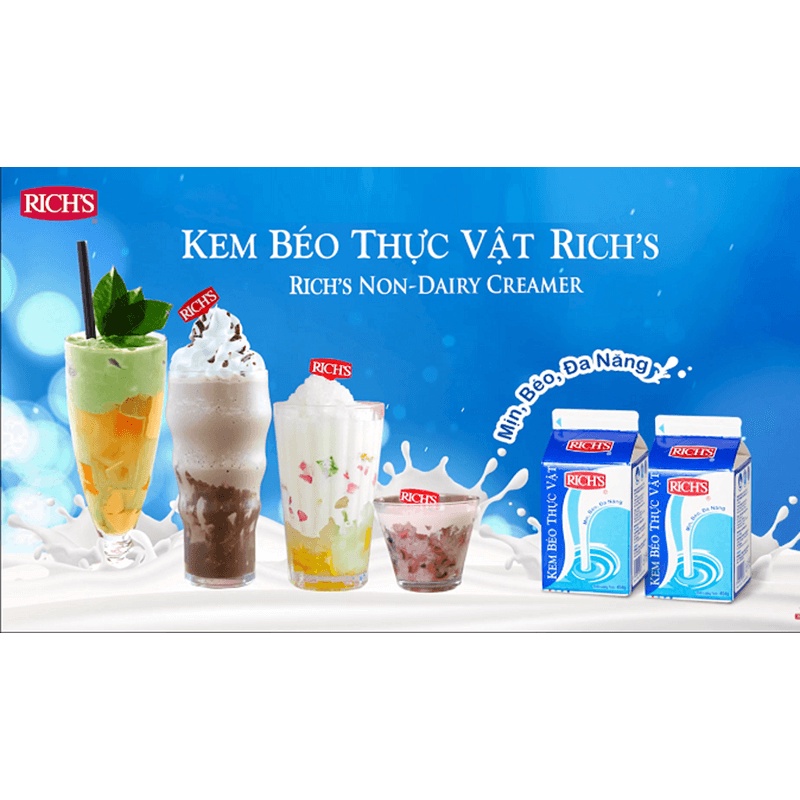 Kem béo thực vật Rich ( Rich lùn ) hộp 454g