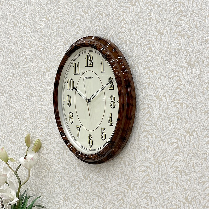 Đồng hồ treo tường Nhật Bản Rhythm CMG712NR06 Kt 32.2 x 39.0 x 5.3cm, 900g Vỏ nhựa. Dùng Pin.