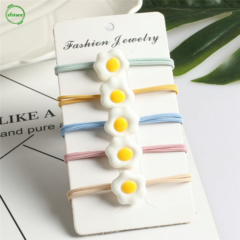 Dây buộc tóc hình quả trứng dễ thương co giãn dành cho nữ