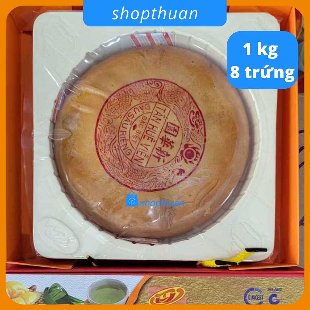 HCM Bánh pía đặc biệt 1 kg 8 trứng  Tân Huê Viên , đậu xanh - sầu riêng - trứng muối