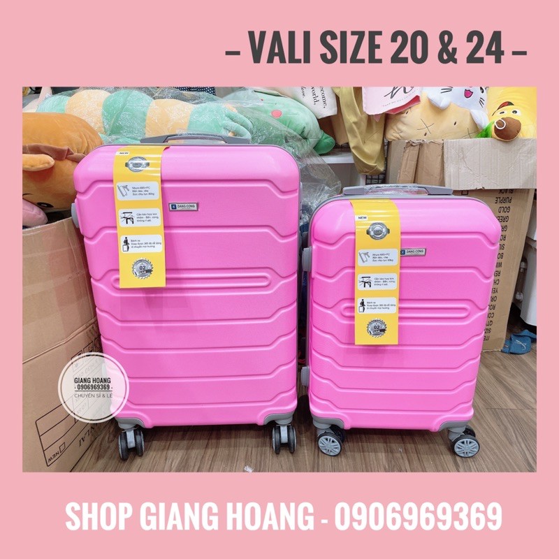 Vali du lịch hàng ABS + PC xịn nhiều màu