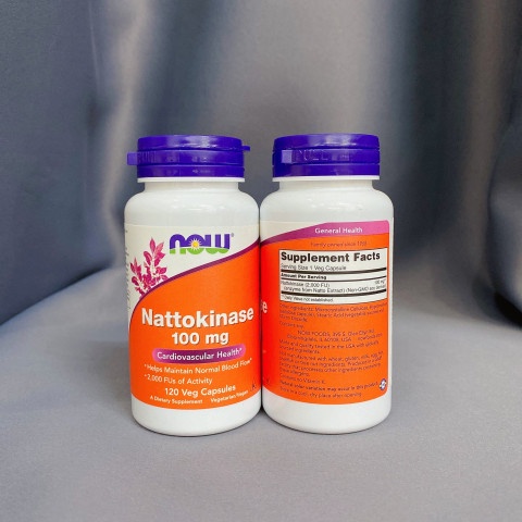 ( Tóp 1 của Mỹ) Viên uống chống đột quỵ, Tai biến Now Nattokinase 100mg 60 viên