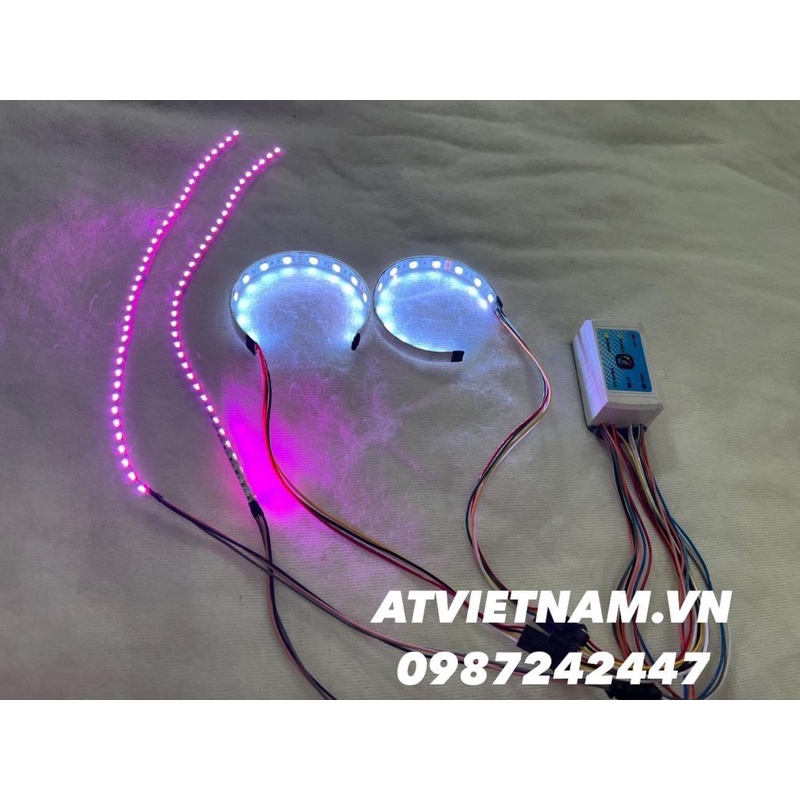 Bộ LED dây Hắt Ngang chỉnh app , dây Led nhỏ siêu sáng