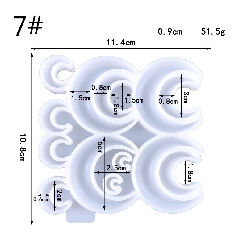 Khuôn Silicone Làm Mặt Trang Sức Thủ Công Hình Học