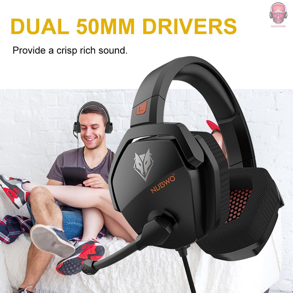 Tai Nghe Trùm Đầu Chơi Game Có Dây Chống Ồn Audi Nubwo N16 Cổng 3.5mm Cho Ps4 Pc Điện Thoại