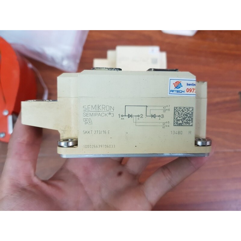 [ 1 Chiếc] SKKT273/16E, SKKT 273/16E Thyristor Semikron 273A 1600V (Tháo máy)