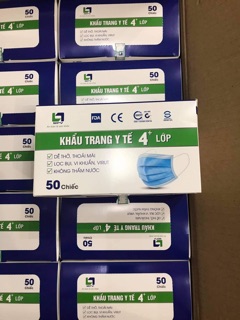 Khẩu trang y tế 4 lớp, hộp 50c