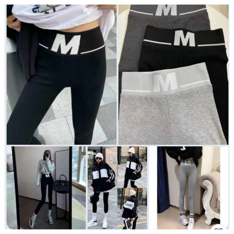 Quần legging cạp chữ M hàng QC