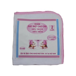 Khăn sữa Kiba 2 lớp, 3 lớp, 4 lớp siêu thấm, siêu mềm, khăn xô