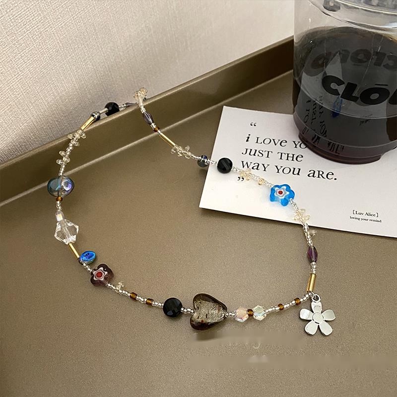 Vòng cổ Chuỗi Hạt Pha Lê Nhiều Màu Thiết Kế Mới