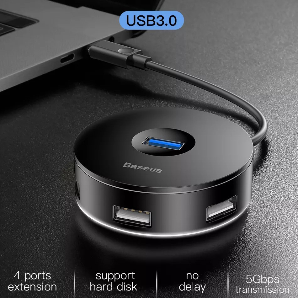 ▽▫HUB Chuyển Đổi Xiaomi Baseus Từ USB 3.0 / Type C Sang USB3.0 + 3 USB2.0 Cho Macbook Pro/Ổ Cứng Máy Tính