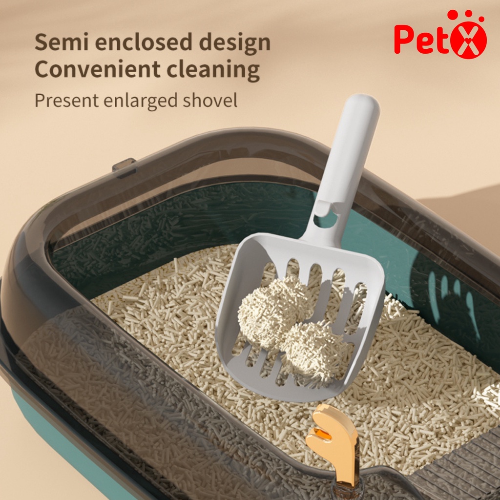 Khay vệ sinh cho mèo, chậu cát mèo có vòm chống văng cát cho mèo vừa và lớn đến 7.5kg