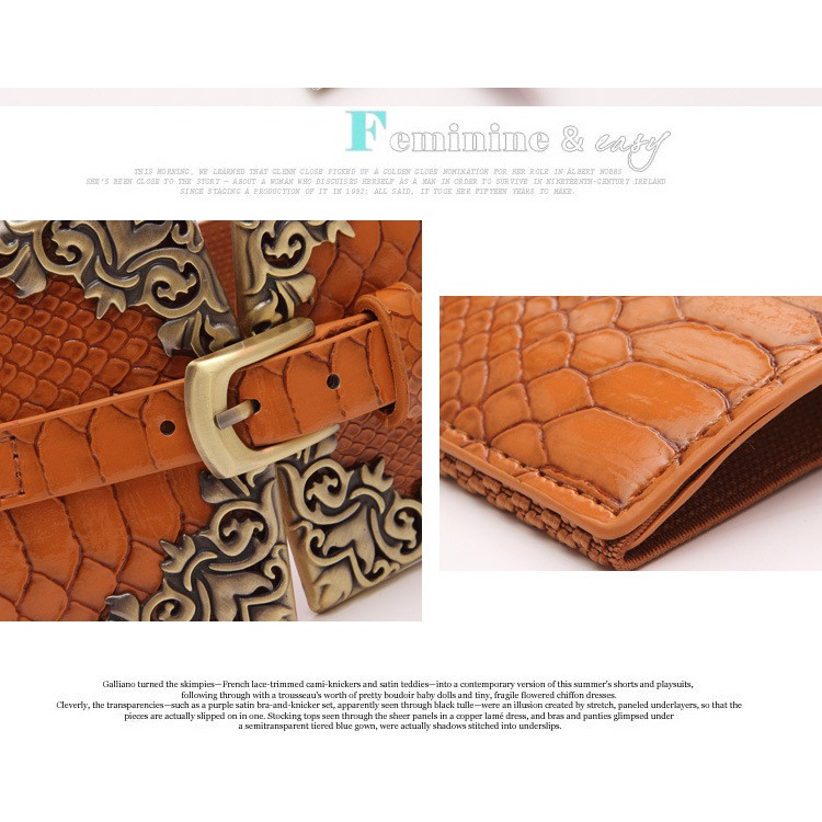 Thắt lưng bản to da phối chun sành điệu TTL73