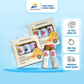 Son dưỡng HERORANGE dưỡng ẩm căng bóng mềm mại môi có màu Set 3 cây