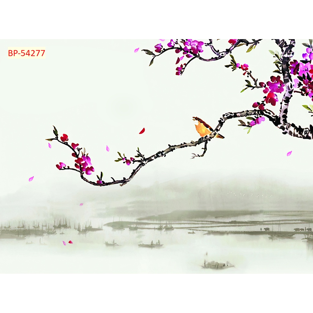 Tranh 3D INDOCHINE vải lụa 3d cao cấp màu hoa sặc sỡ tươi mới, tràn đầy sức sống