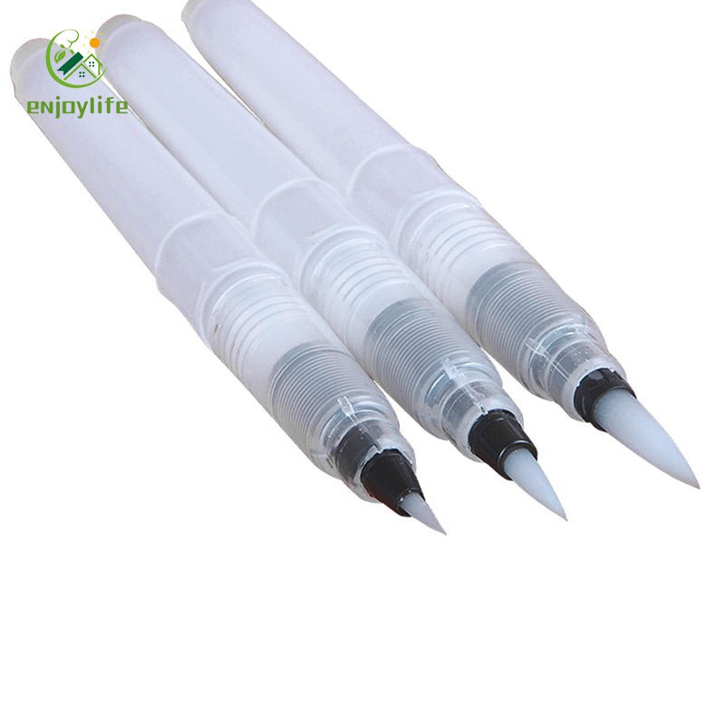 FAST 1/3Pcs Refillable Ink Color Pen Water Brush Painting Calligraphy Illustration Pen Office Stationery