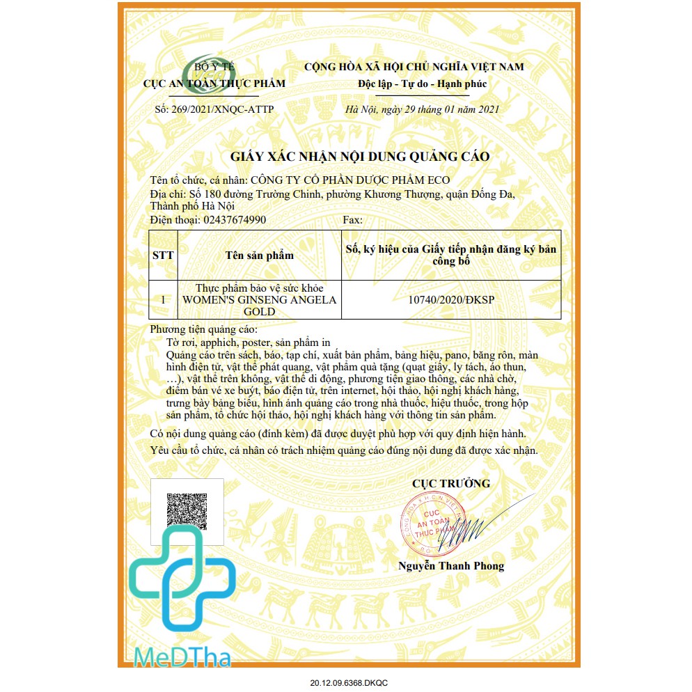 Sâm ANGELA GOLD (Women's Ginseng) - Cân bằng nội tiết tố nữ, Bí quyết lưu giữ tuổi thanh xuân [Chính Hãng]